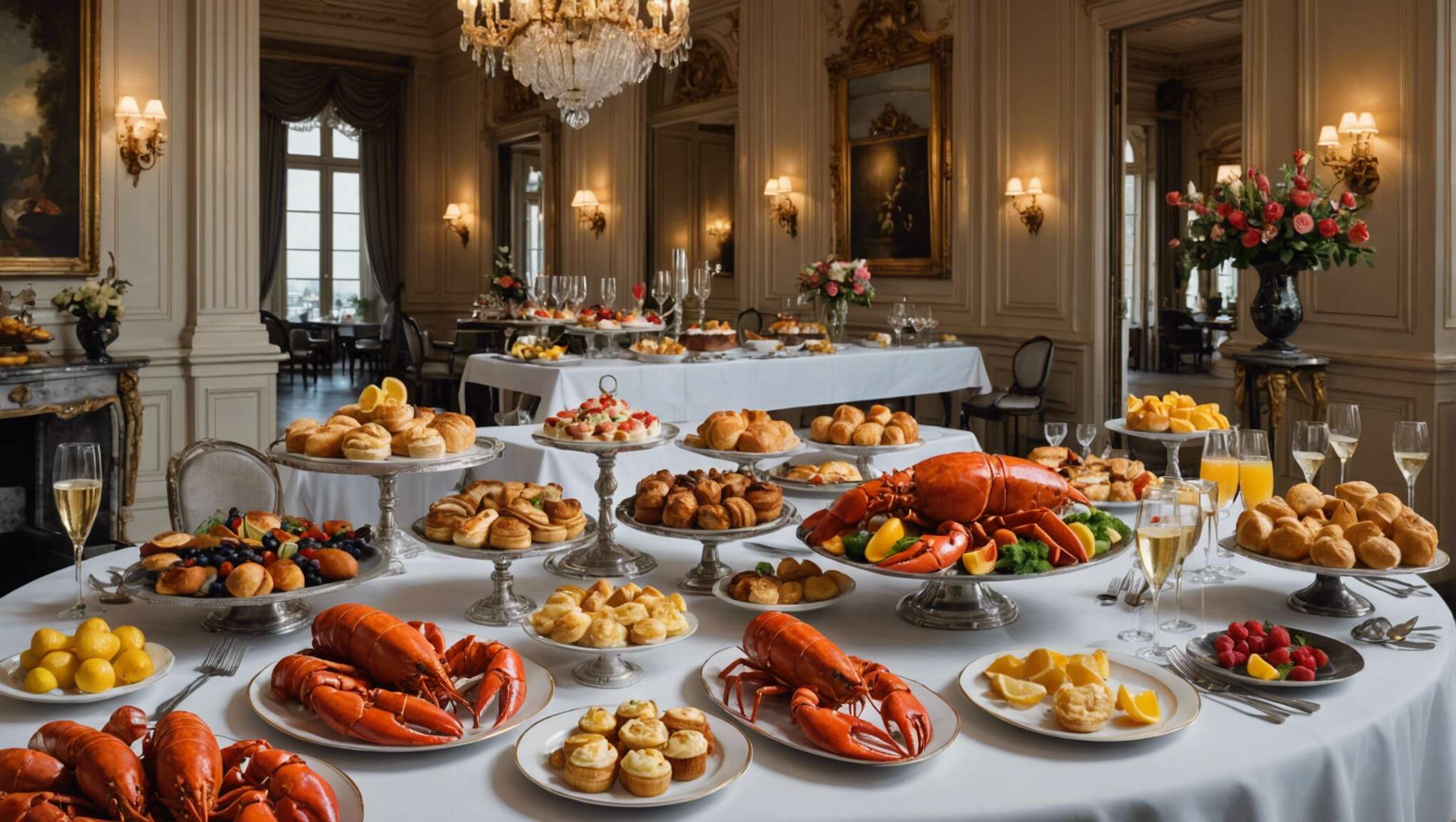 Buffet royal : entre homard, choux et champagne